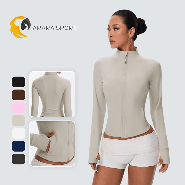 Jaqueta Fitness Poliamida Premium Slim Arara Sport